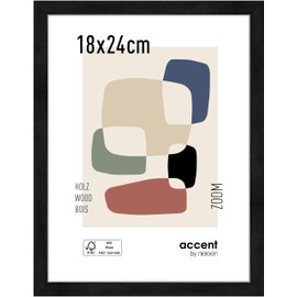 accent by nielsen Wooden Picture Frame Zoom 18 x 24 cm Black