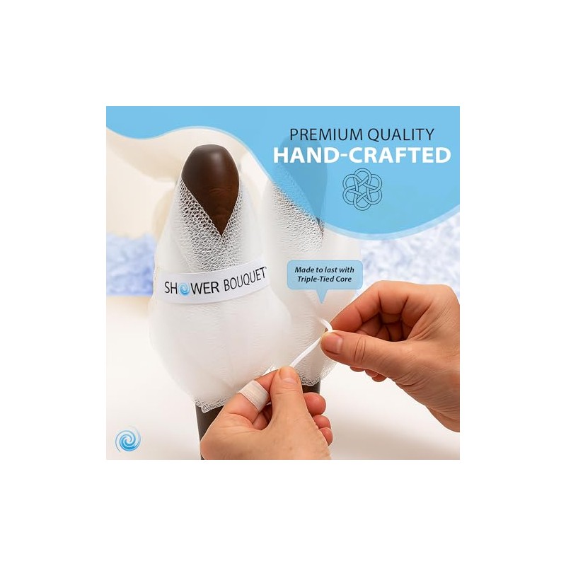 Shower Bouquet Colores Encaje Intenso Bolas Baño Grandes Rosa Lavanda