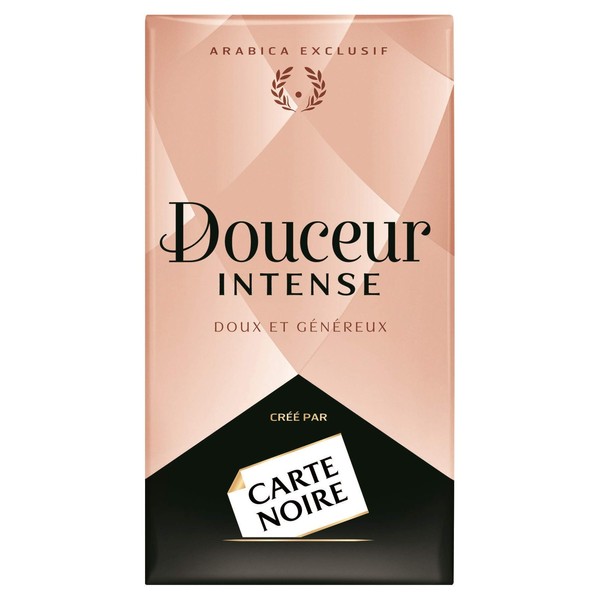 CARTE NOIRE - Carte Noire "Douceur Intense" Ground Coffee - Arabica Ground Coffee - Mild and Delicate Coffee - 250 g Pack - Made in France