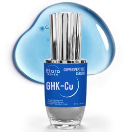 Anti-Aging Copper Peptide Serum for All Skin Types, AM & PM Face Serum with GHK-Cu, Ectoin & Multi Hyaluronic Acid, Reduce Fine Lines Firmer, Airless Pump, 1 Fl Oz