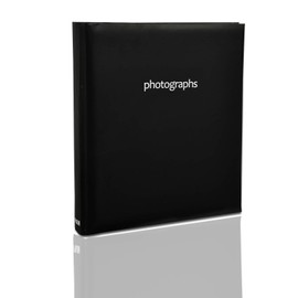 Arpan Photo Album Slip In Case Book-Bound Memo Album for 200 Photos 6'' x 4''/ 10x15 cm (Black)