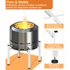 Garbuildman 15-27 Inch Universal Firepit Stand for Solo Stove Bonfire