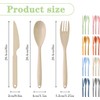 JINGIHE 8 Pieces Plastic Cutlery Set, Travel Cutlery Set