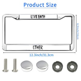 Love Each Other Rust-Proof License Plate Frame Christian Life Saying License Plate Frame Anti-Theft Faithful License Plate Frame for New Year