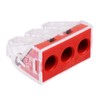 Wago 773-173 Red 3-Way Push Connectors 6mm² 41A 400V Pack