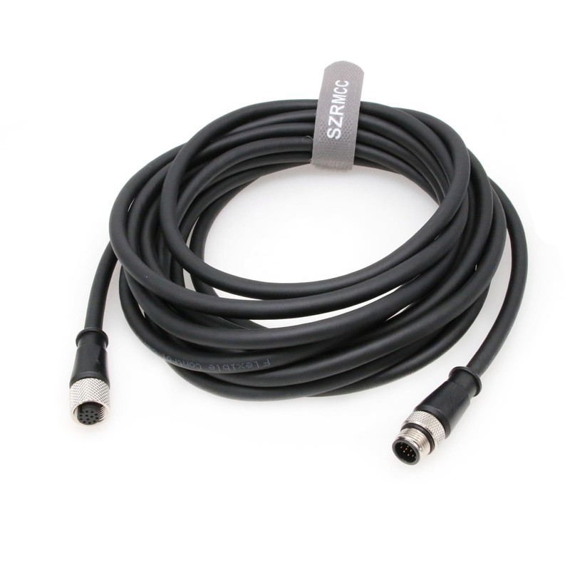 SZRMCC M12 A Code 12 Pin Male to Female Sensor