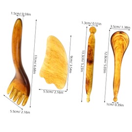 Outanaya 4pcs Resin Scraping Massage Tool Set for Facial Neck Relief Ergonomic Design for Comfortable Use Durable Resin Material for Performance for Home and Salon Treatments