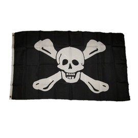 3x5 Jolly Roger Pirate Richard Worley Large Flag 3'x5' Banner Brass Grommets Vivid Color and UV Fade Resistant Canvas Header and polyester material