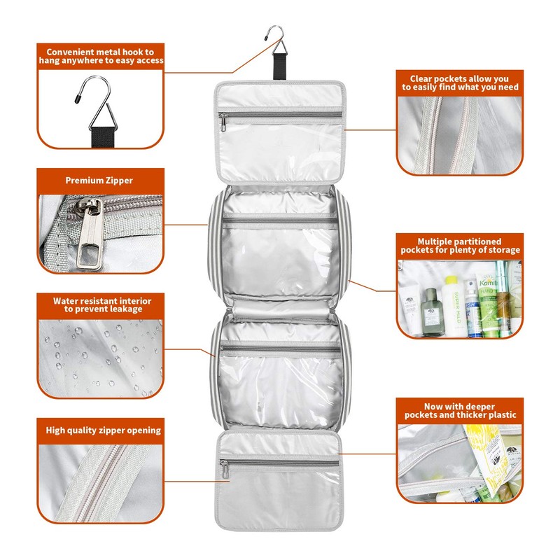 Hanging Toiletry Bag, Large Capacity Waterproof Cosmetic Bag, Makeup Organizer