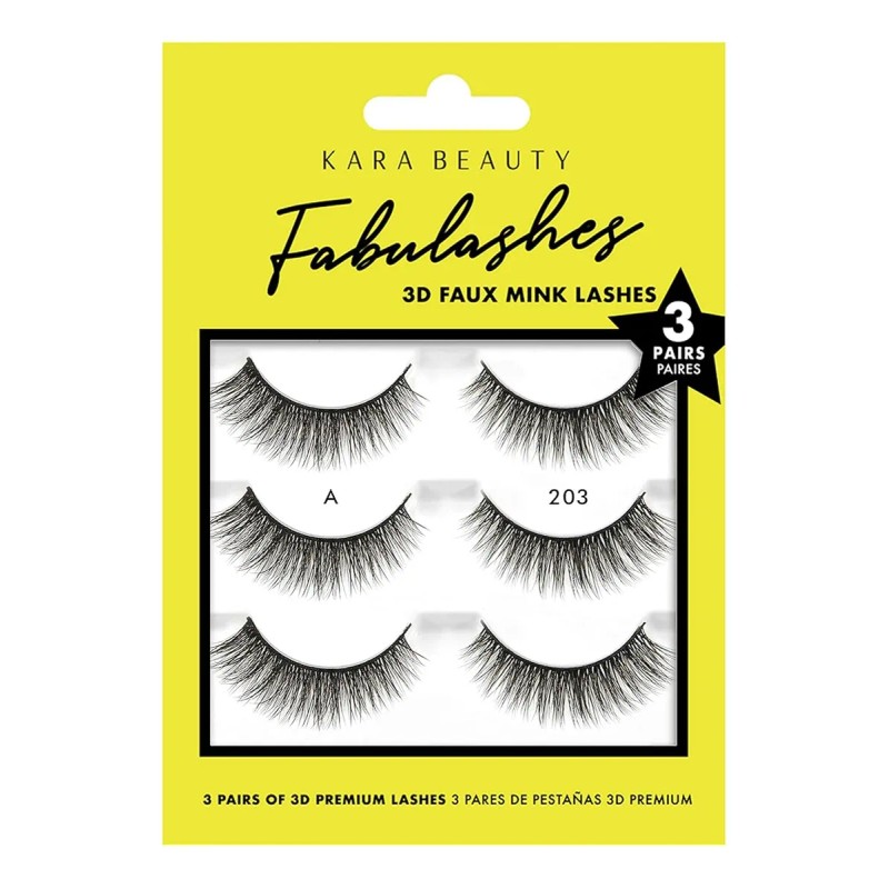 Kara Beauty Fabulashes Ka3203 - 3 Pares De Pestañas Postizas