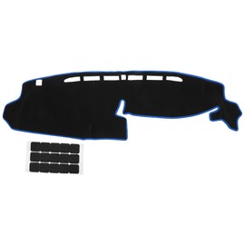 Hihaha Dash Cover with Sticker for Honda N-BOX JF3/JF4 2017-2020 / Center Console Dashboard Cover / Heat Insulation / Polyester / 1 Set Black Blue