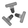 Chef Aid Bag Clips, Pack of 3 Soft-Grip Bag Clips