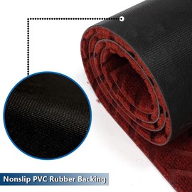 Petgrow Heavy Duty Hallway Runner Rug 3FTX15FT,Custom Size Backed Non-Slip Area Rugs Runner,Outdoor Indoor Carpet Door Mat for Floor Entryway,Kitchen Laundry Balcony Garage,Red