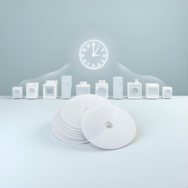 10 Pcs Universal Dryer Exhaust Filter Replacement Kit - White Round Disc & Cotton Paper Filters for Panda, Magic Chef, Sonya, Avant Dryers - Lint Removal (227 x 33 mm)