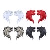 UpAuto 2pcs Cool Wolf Head Car Side/Rear/Front Decorations Badge Emblem