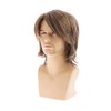 Short Brown Wig for Mens Light Brown Layered Natural Fluffy