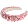 TRIXES Pink Pearl Beaded Headband - Comfortable Hair Band Accessory