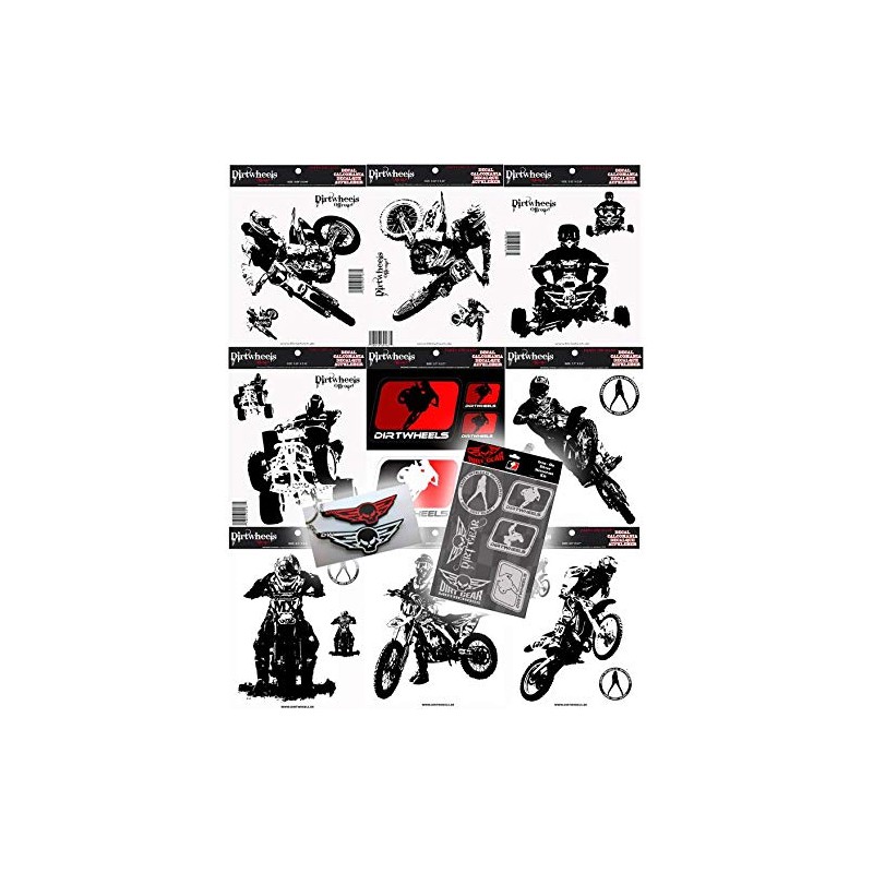 Dirt Gear 2x Motocross Sticker Quad ATV MX Sticker DW10102