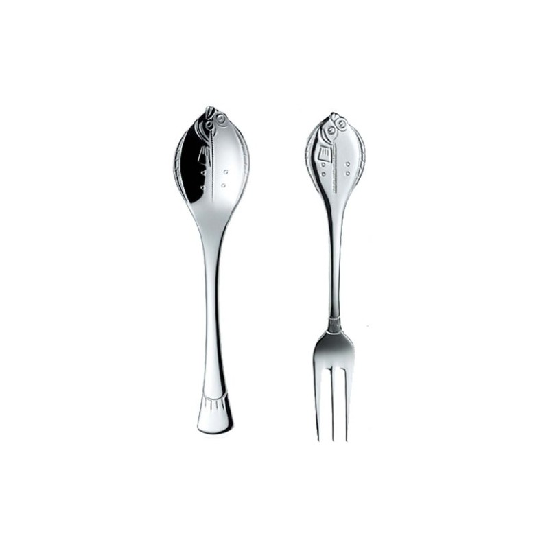 Nagao Marine Mate Spoon Fork Flounder Set of 2 Made
