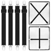 O-Kinee Pack of 4 adjustable bed sheet straps, adjustable bed