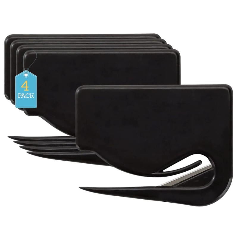 1InTheOffice Letter Opener, Envelope Opener Slitter Concealed Blade, Black 4