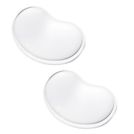 Telooco 2 Pcs Gel Wrist Rest, Transparent Non-Slip Washable Gel Wrist Rest for Mouse, Relieves Hand Fatigue, Suitable for Office, Game, Study and Other Scenes
