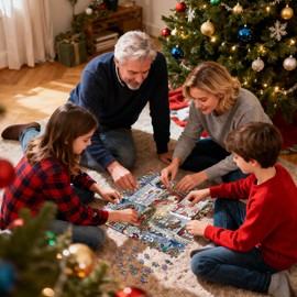2025 Weihnachts-Adventskalender Puzzle – 24-tägiger Countdown mit HD-Poster, 70x50 cm Recycling-Box-Puzzle für Erwachsene, unterhaltsame Deko & festliches Geschenk