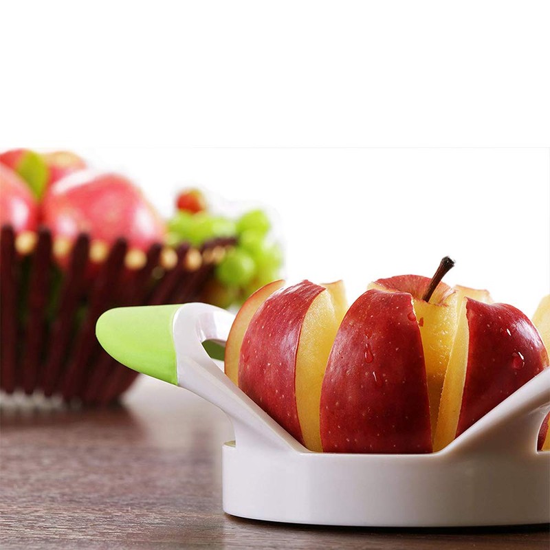 Beylos Easy Grip Apple Corer Slicer-Divider-Cutter-Wedger, Ergonomic Rubber Grip Handle,