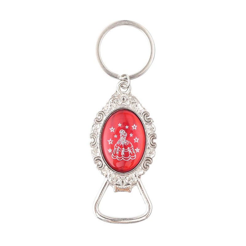 12 Pcs Quinceañera Red Bottle Opener Keychain Recuerdos de Sweet