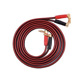 HI-FI Pure Copper Speaker Cable Right Angle L Type Banana Plugs Line Wire Red & Black 1.8 Meter