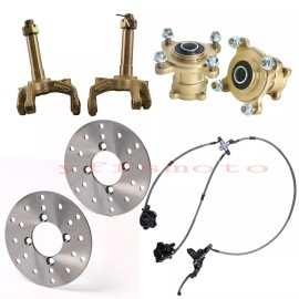 Unbranded 4 Stud M8*88mm Front Wheel Rim Hub Bearing Brake Disc Rotor for Go Kart Golf ATV