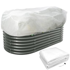 FULEIYA Rectangular Plant Cover Frost Big Size for 4×3×1FT Non Woven Fabric Garden Bed Cover with Zip Drawstring for Winter Cover Protection，Raised Beds Protect Plant Vegetable from Winter Frost