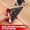 8 in 1 Rafter Square with Carpenter Pencil, 7in Multi-Purpose