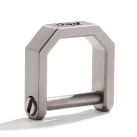 Titanium D-Ring Key Holder with Screw Crossbar, Black, Easy Install Design (Grey, S)