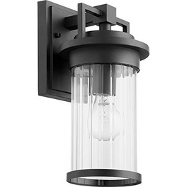 Quorum 7215-69 Transitional One Light Wall Mount from Dimas Collection in Black Finish, Noir