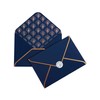 JoliCoon 5 Envelopes A6 Dark Blue with Gold Foil and