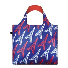 LOQI Artist Travel Eiffel Tower Canvas & Beach Tote Bag, 50 cm, 20 L, Multicolour