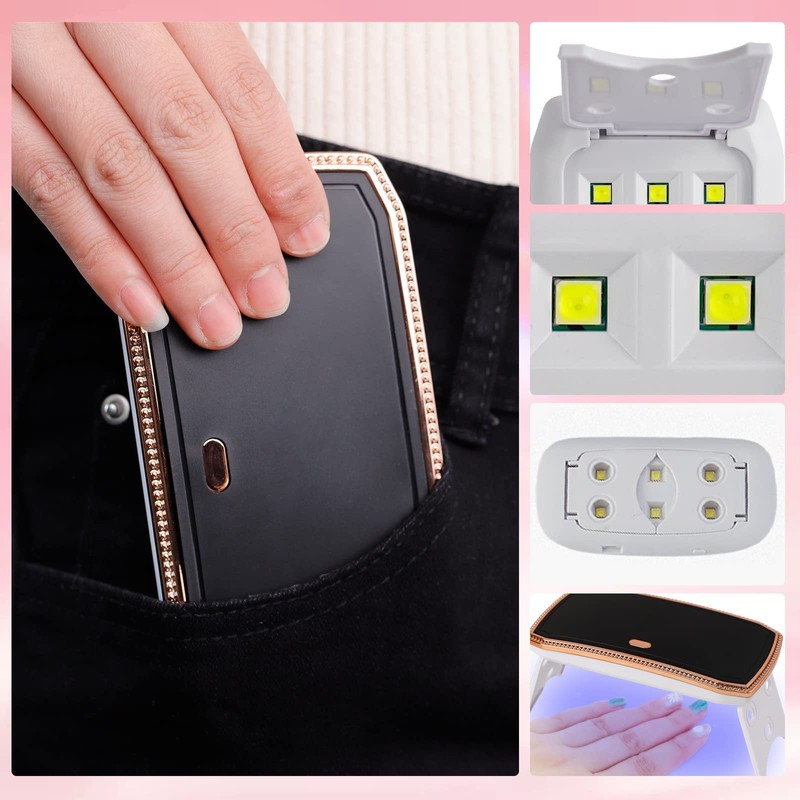 Biutee Polygel Set with LED Light, 8 Colors Nail Gel,
