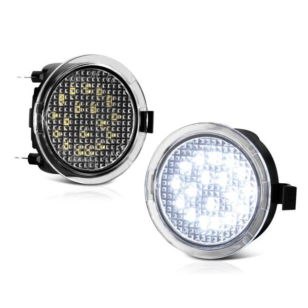 VIPMOTOZ Full LED Side View Mirror Puddle Lights Lamps Compatible