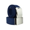 UPGRADE 3STYLE Military Style Sliding Buckle Belt, Pack2-Blue