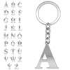 SoulCats Letter Keyring Silver A-Z Shiny Initials Keychain Stainless Steel,