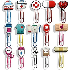 Cute Bookmark Cartoon Bulk Bookmark with Colourful Paper Clip for Pagination Organize Folder Unique Bookmark Gifts for Girls Stationery Nursing Student Essentials