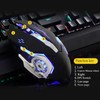 Mechanical Wire Game Mouse Mute USB Black 4-Way Roller Desktop