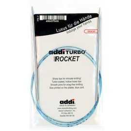addi Circular Turbo Rocket Lace Skacel Blue Cord 24 pulgadas (60 cm), talla US 04 (3,5 mm)