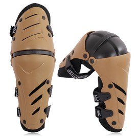 Motorcycle Knee Guards Pads, Adjustable Knee Pads for Adult, Motorcycle Knee Protector Gear for MTB Motocross Mountain Bike (Khaki)