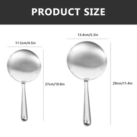 Luxshiny Kitchen Serving Spoons Set 11.41 Inch Stainless Steel Tofu Spoons with Ergonomic Handle for Food Scooping Rice Tofu Jelly Ladle 2 Pack