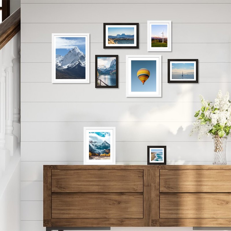 Hongkee 7x10 Frame with Real Glass - Display Pictures 5.5x8.5