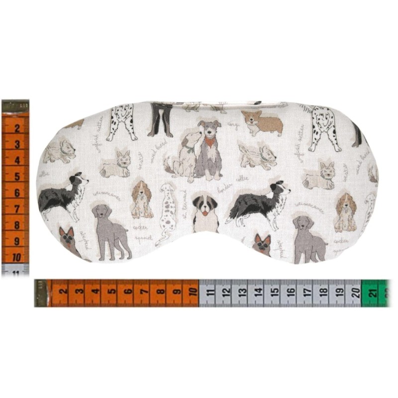 Organic Eye Pillow Lavender & Linseed "Love Dogs" for Relaxation,