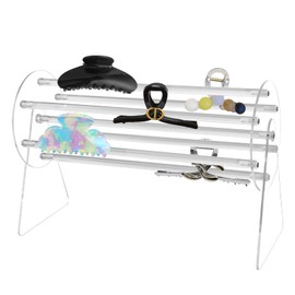 Amexo Claw Clip Organiser, 360° Rotating Hair Clip Holder, Clear Acrylic Claw Clip Display Stand, Hair Claw Clip Organiser, Hair Clip Organiser, Claw Clip Storage for Women and Girls