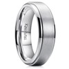 King Will Basic 7mm Mens Titanium Wedding Ring Brushed Finished